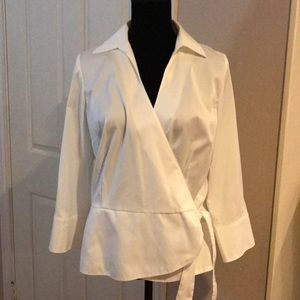 Classic wrap white shirt